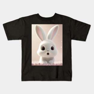 Cute white rabbit Kids T-Shirt